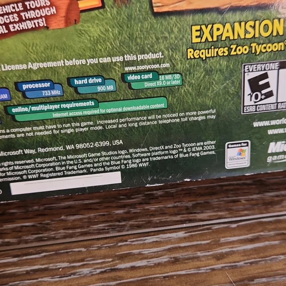 NWT Zoo Tycoon 2 Endangered Species Expansion Pack PC CD-ROM computer game